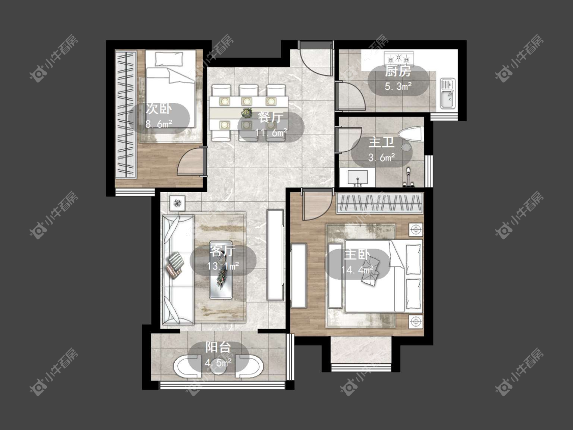 镇江嘉荟新城在售二手房源户型图_小牛看房