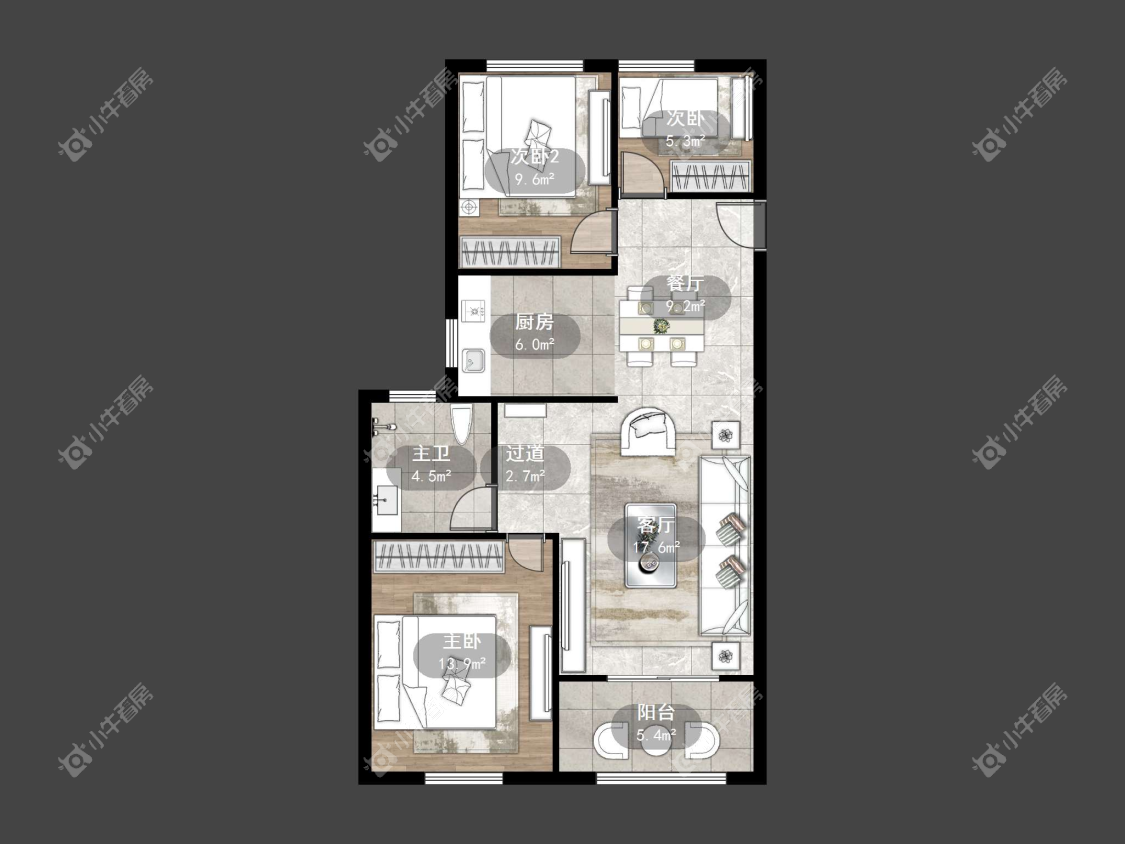 镇江翡翠林花园（天福花园）在售二手房源户型图_小牛看房