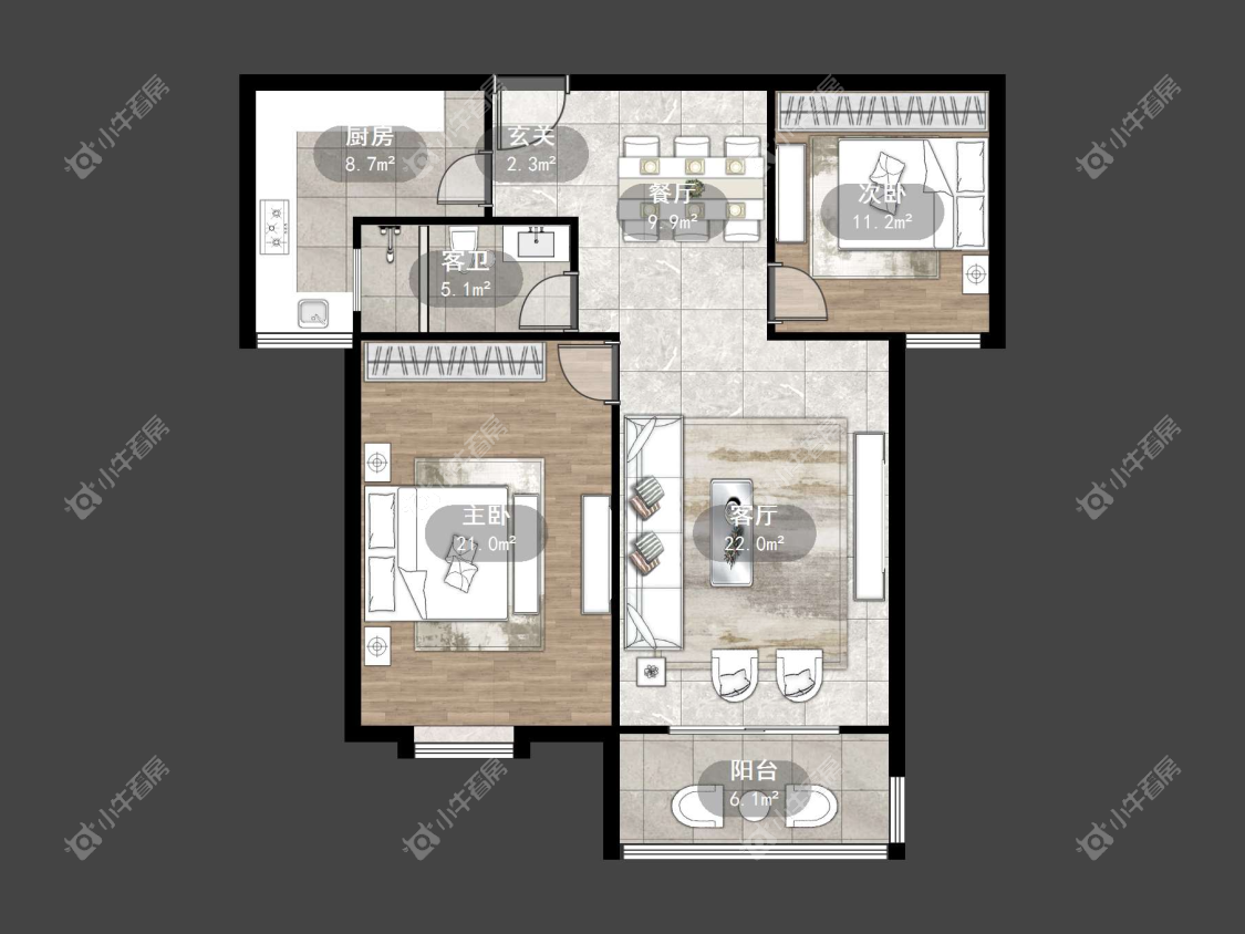 镇江嘉荟新城在售二手房源户型图_小牛看房
