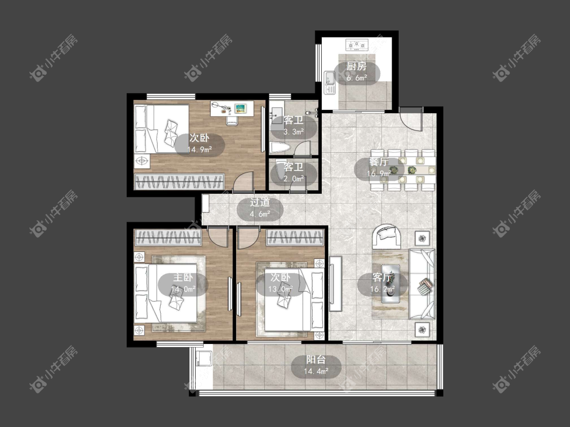镇江凤凰郡在售二手房源户型图_小牛看房