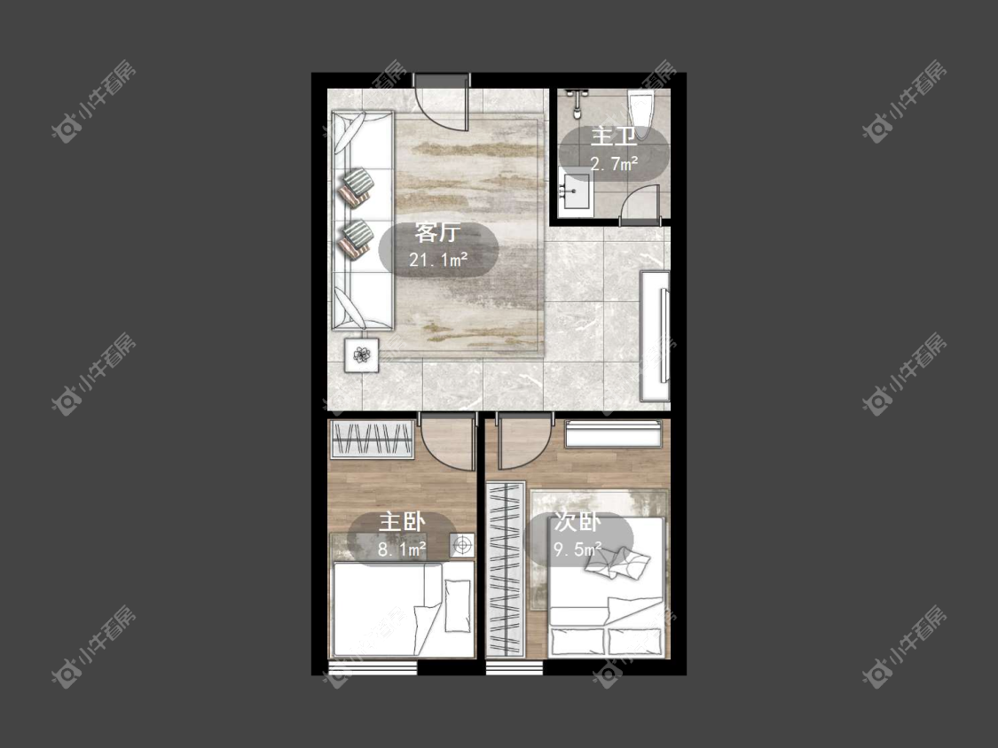 镇江紫荆花园在售二手房源户型图_小牛看房