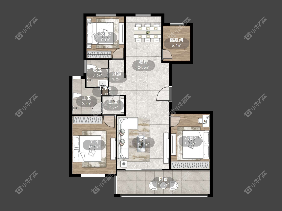 镇江天怡天瑞宸在售二手房源户型图_小牛看房