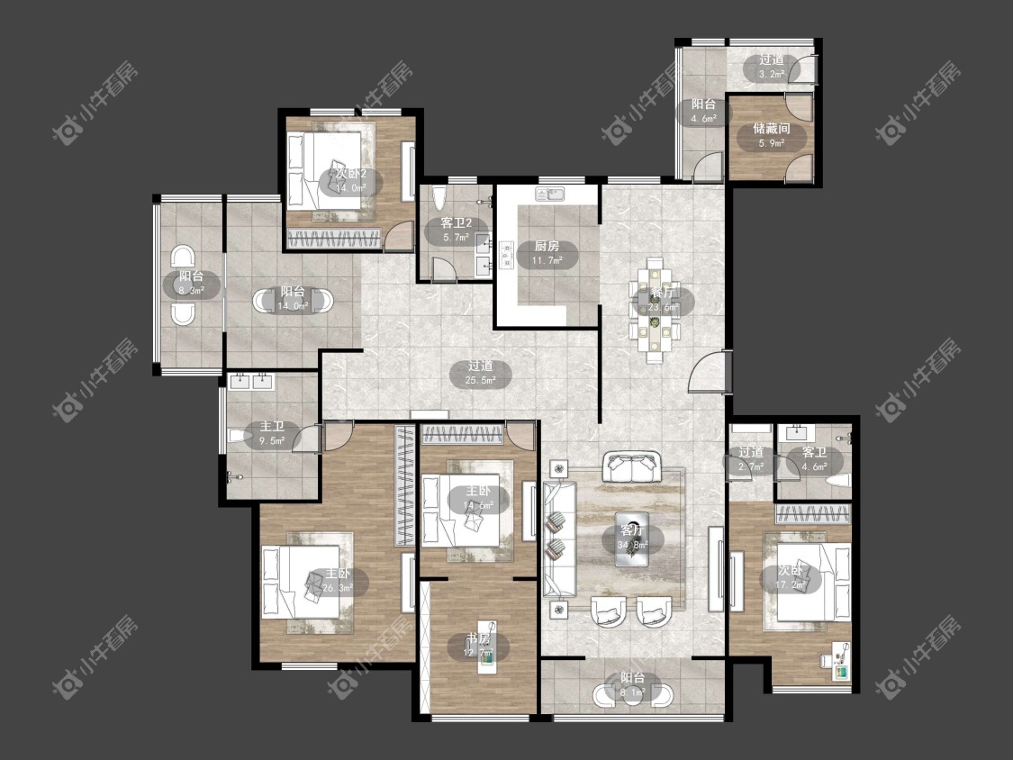 镇江嘉源首府在售二手房源户型图_小牛看房