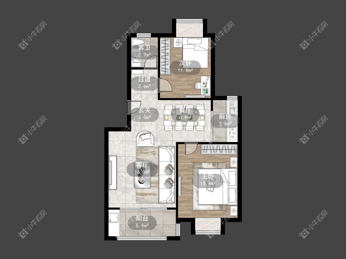 镇江普善人家在售二手房源户型图_小牛看房