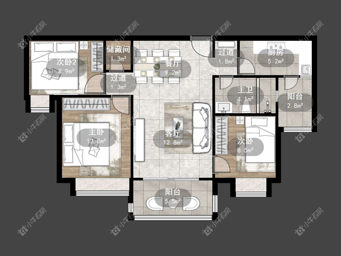 镇江恒大城在售二手房源户型图_小牛看房