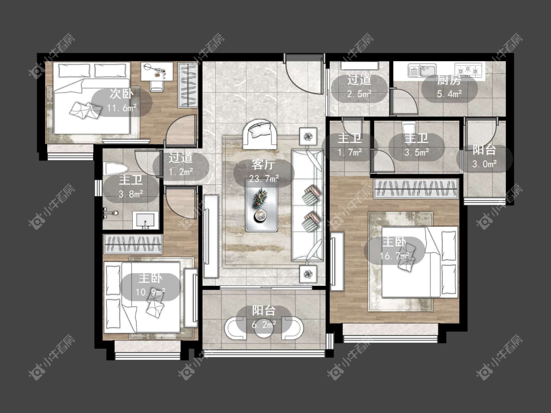 镇江恒大名都一期在售二手房源户型图_小牛看房