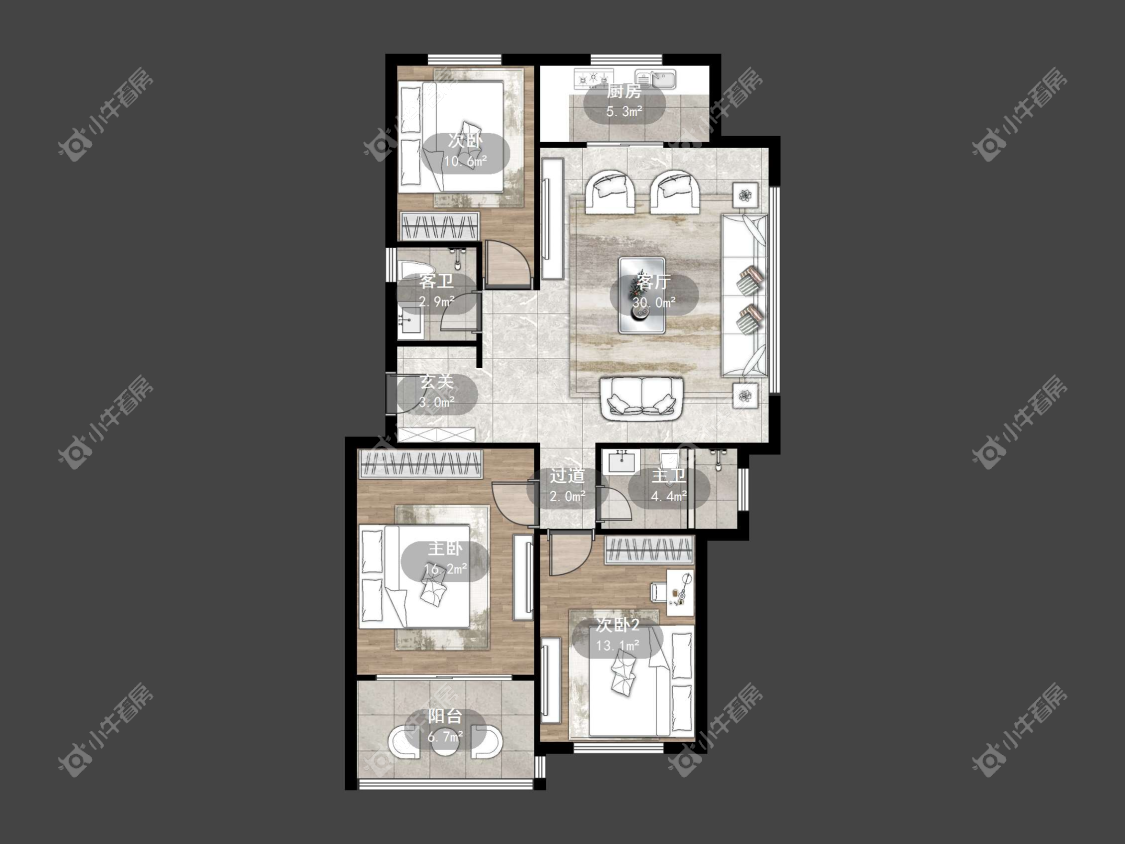 镇江天怡文华里在售二手房源户型图_小牛看房