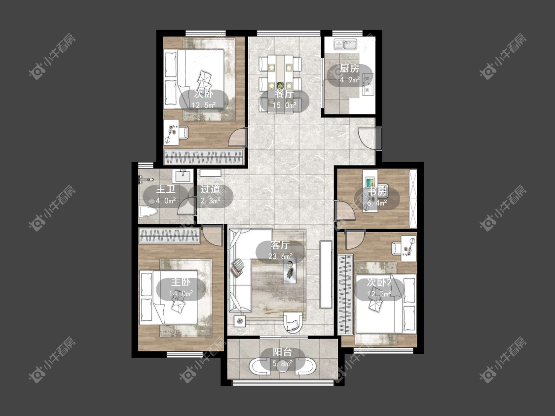 镇江世纪东升在售二手房源户型图_小牛看房