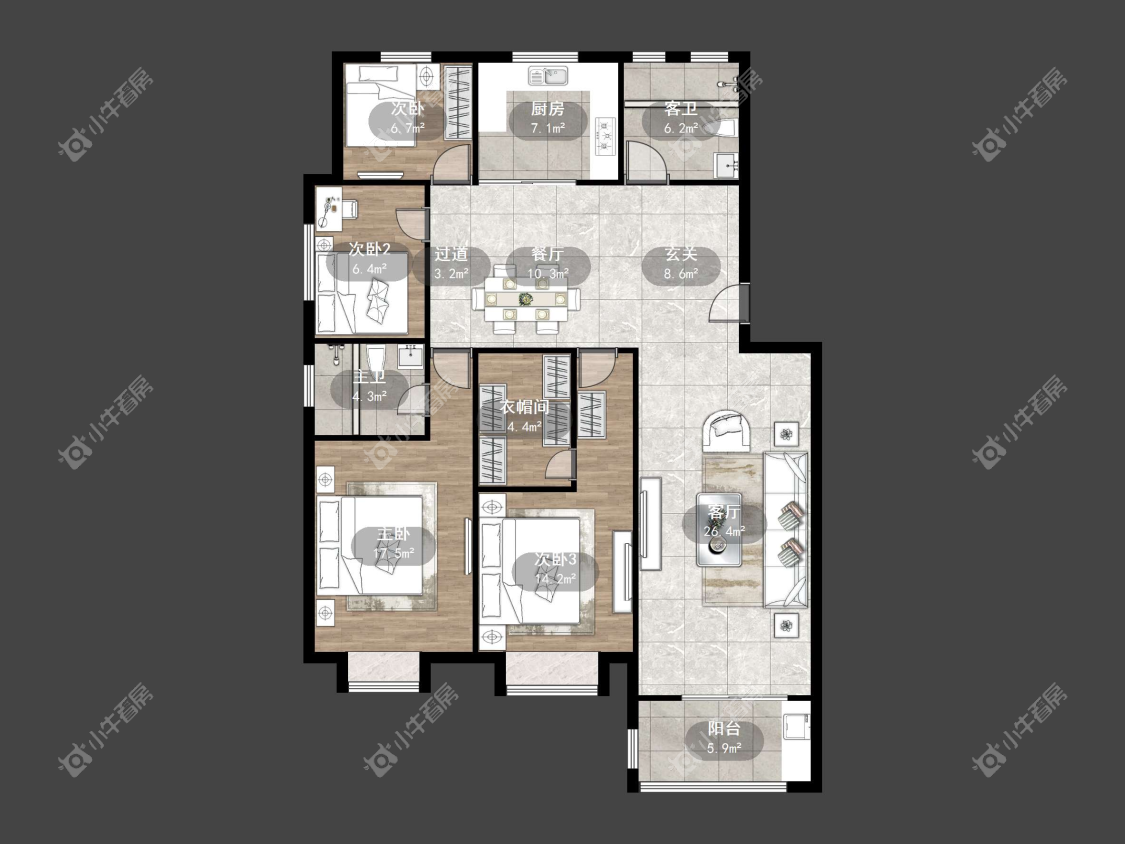 镇江汇金天地在售二手房源户型图_小牛看房