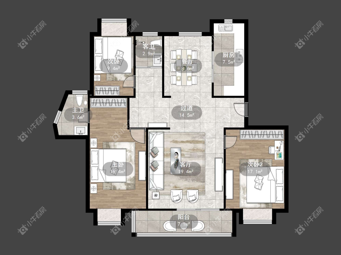 镇江江南人家在售二手房源户型图_小牛看房