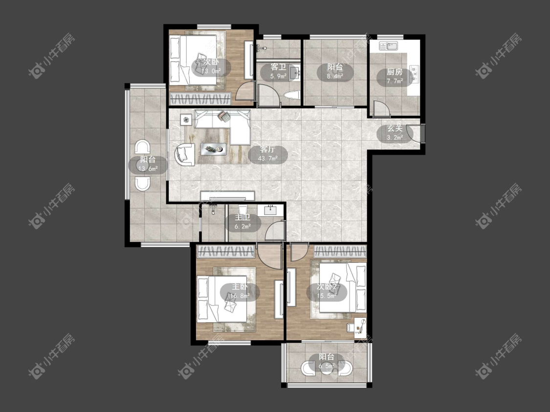 镇江滨河凤凰城在售二手房源户型图_小牛看房