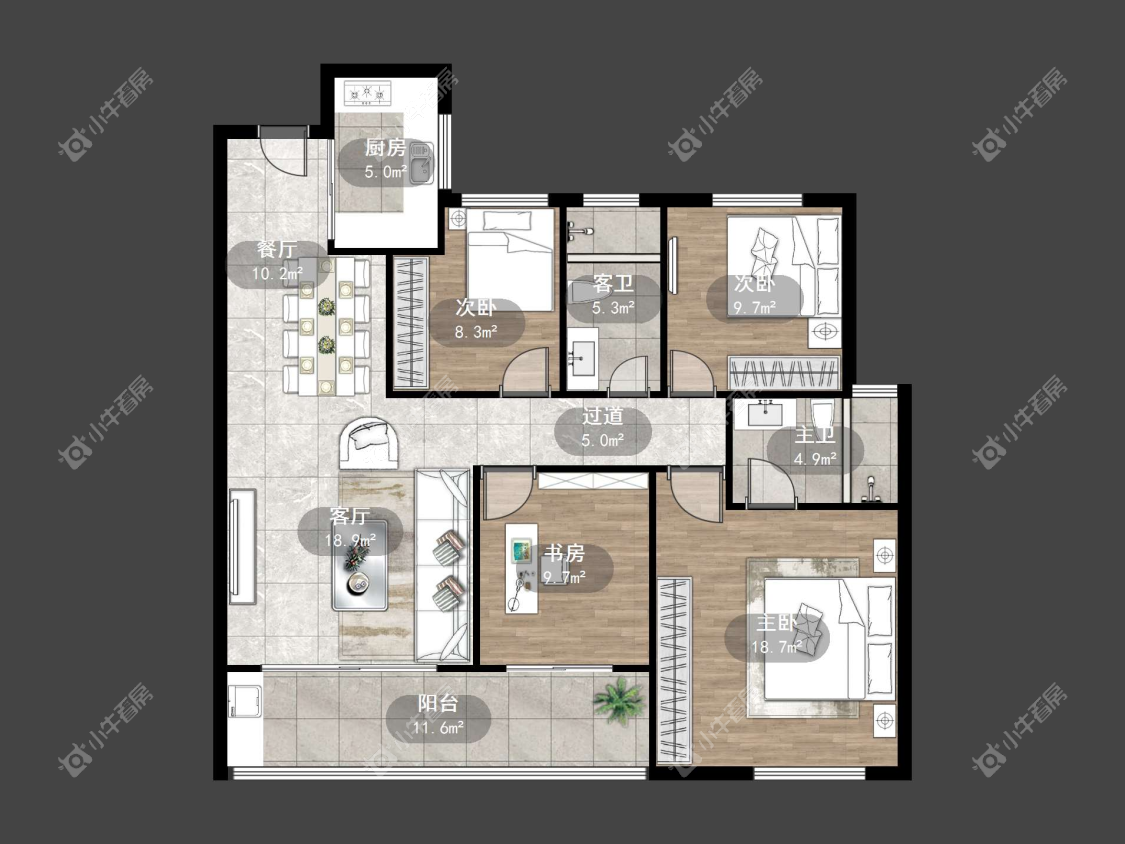 镇江中南熙悦城中南二期在售二手房源户型图_小牛看房