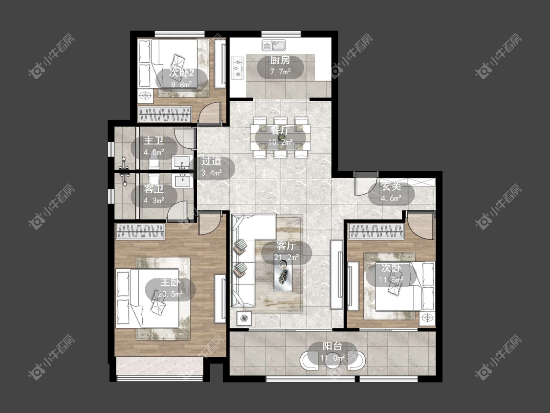 镇江吾悦华府金郡（丹阳）在售二手房源户型图_小牛看房