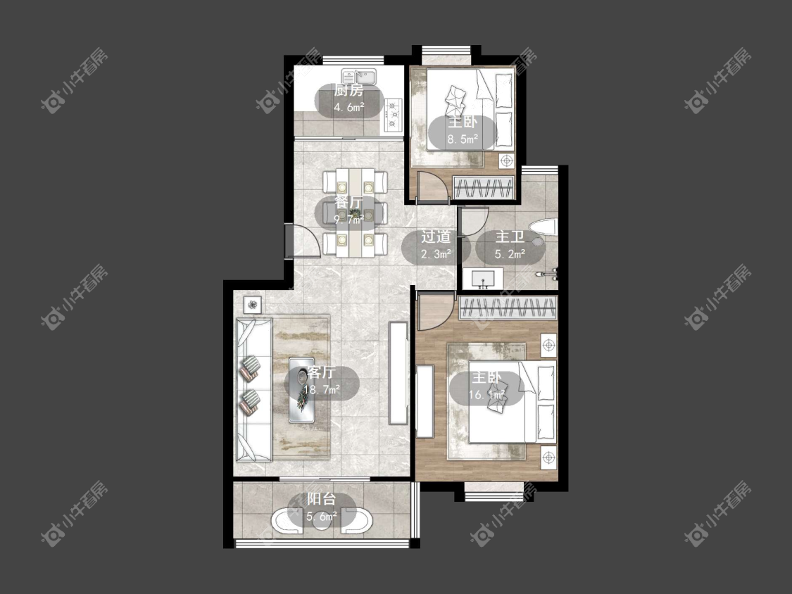 镇江欧洲城在售二手房源户型图_小牛看房