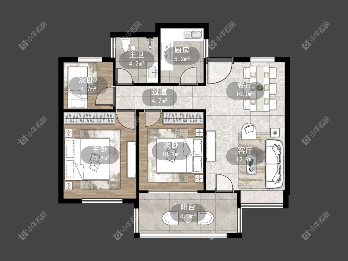 镇江紫竹园在售二手房源户型图_小牛看房