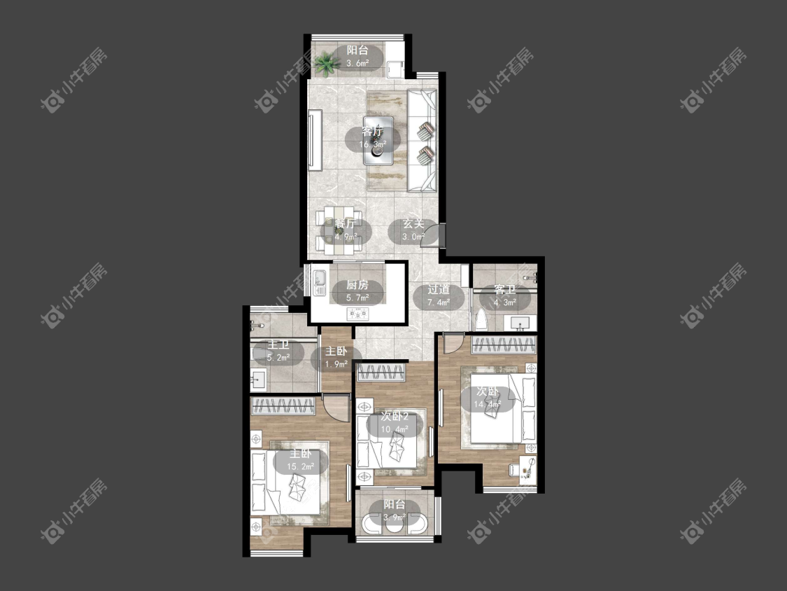 镇江江南人家在售二手房源户型图_小牛看房