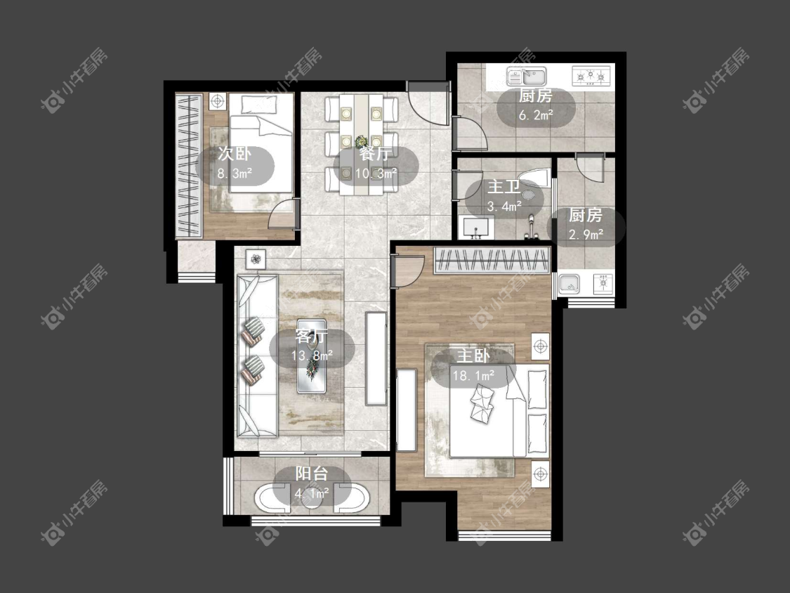 镇江金桥世纪城在售二手房源户型图_小牛看房