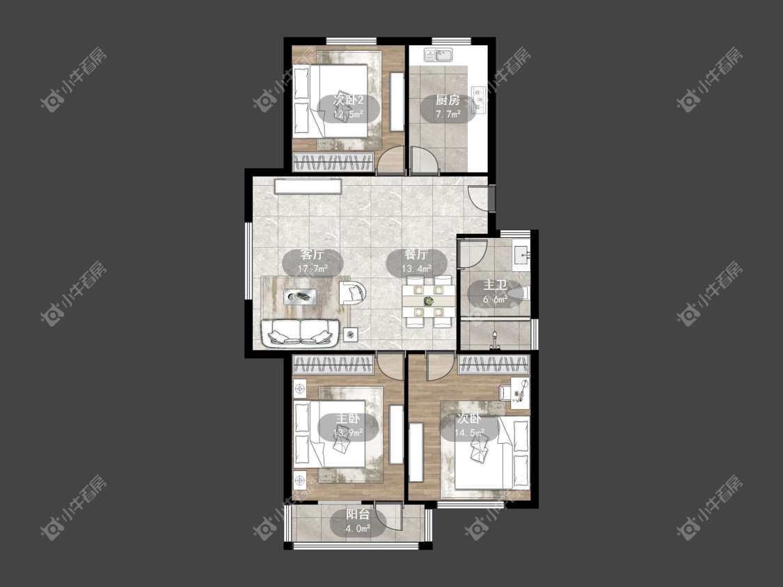 镇江曲园小区在售二手房源户型图_小牛看房