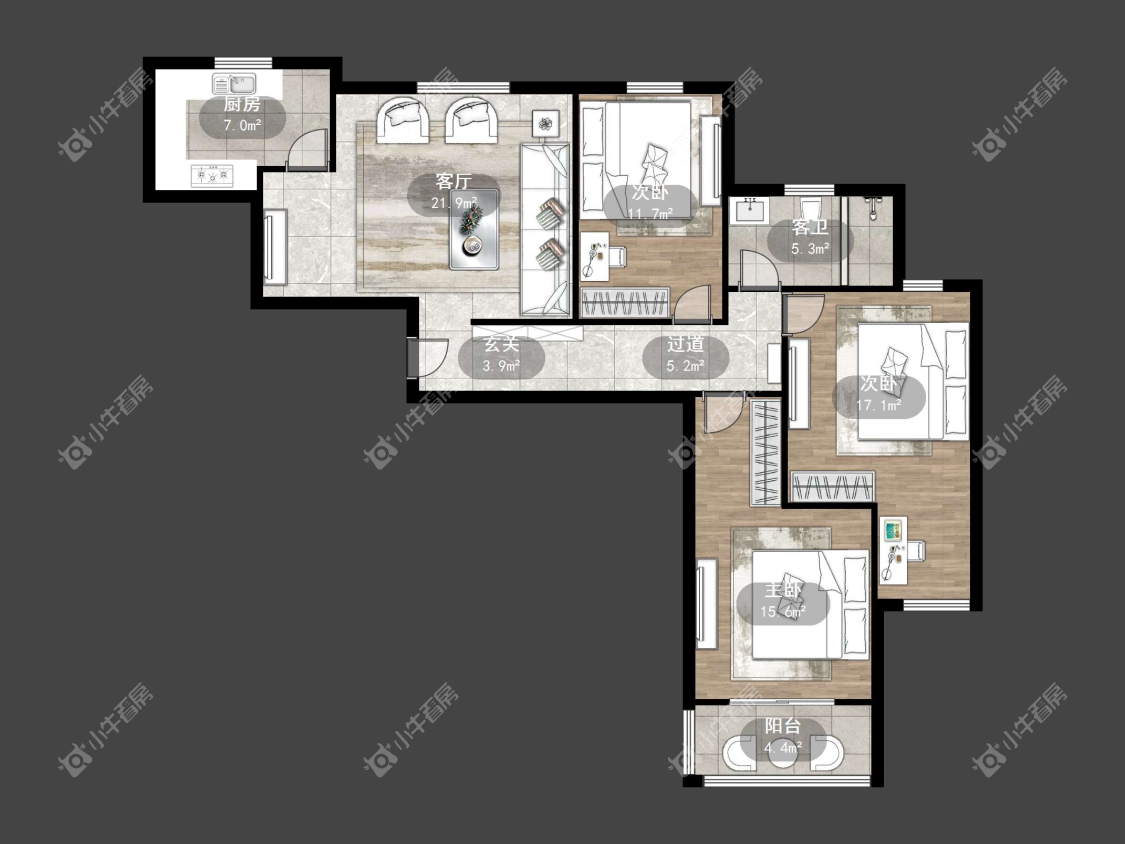 镇江东南新城在售二手房源户型图_小牛看房