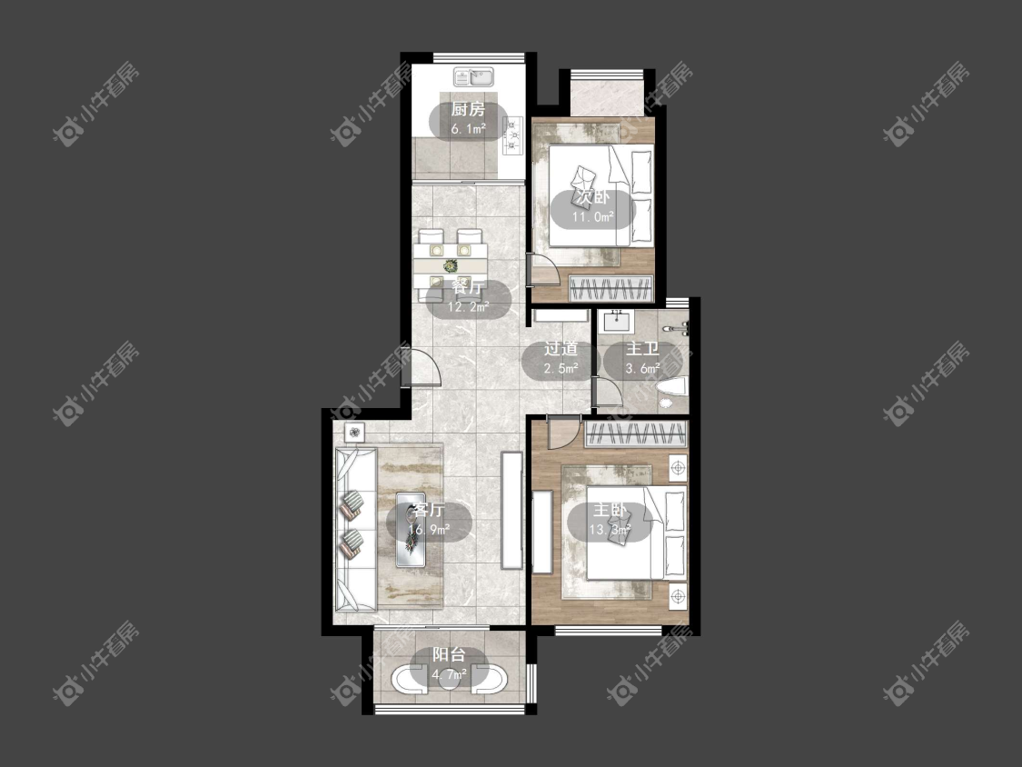 镇江江南人家在售二手房源户型图_小牛看房