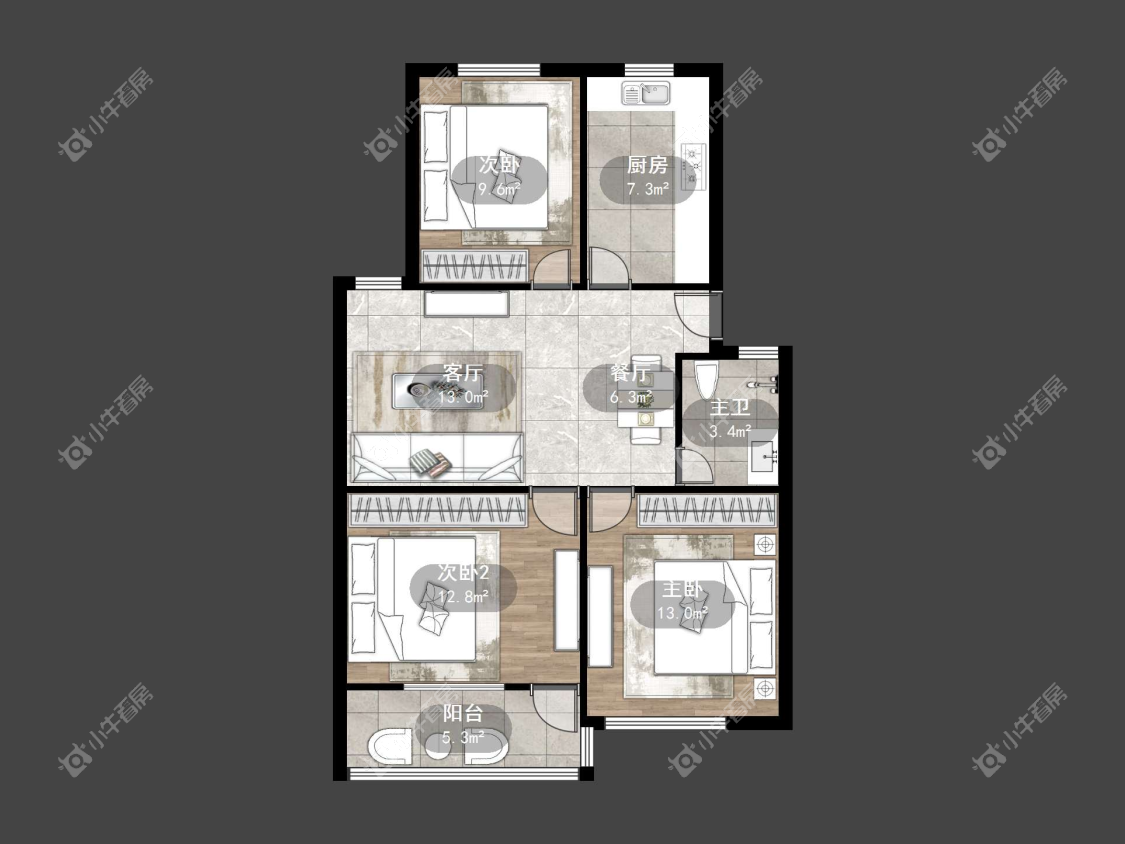 镇江万善园一村在售二手房源户型图_小牛看房