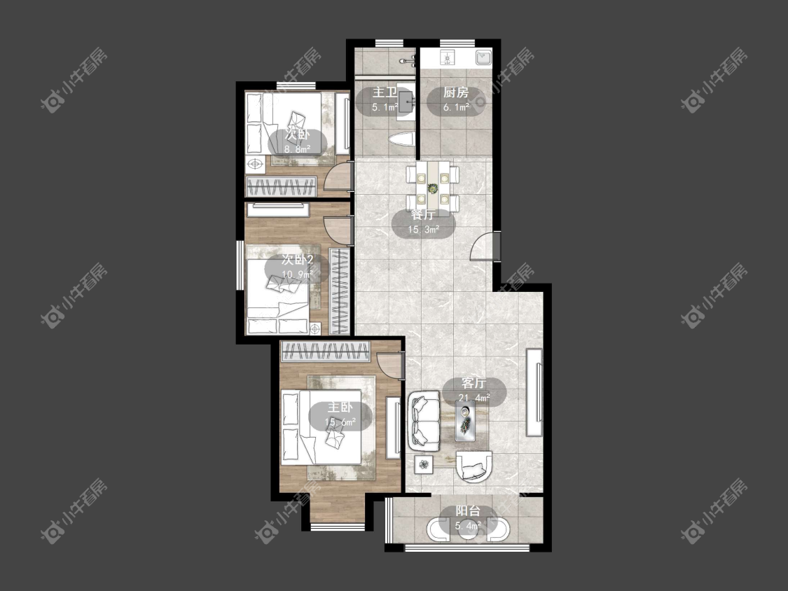 镇江云天花园在售二手房源户型图_小牛看房
