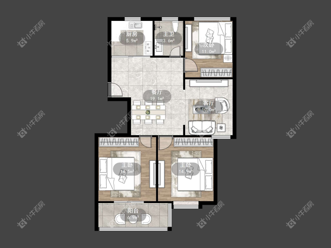 镇江曲园小区在售二手房源户型图_小牛看房