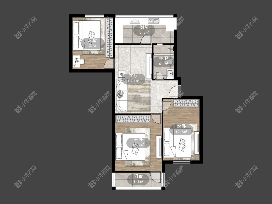 镇江小定船在售二手房源户型图_小牛看房