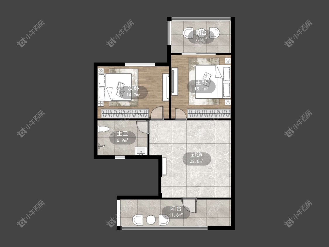 镇江江南人家在售二手房源户型图_小牛看房