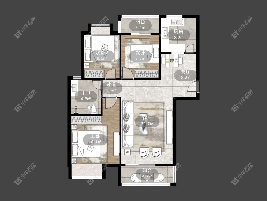 镇江美亚华悦在售二手房源户型图_小牛看房