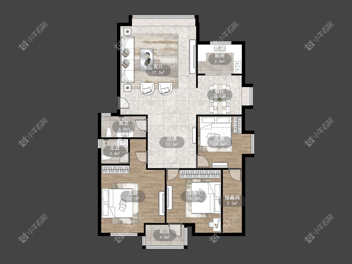 镇江凤翔花园在售二手房源户型图_小牛看房