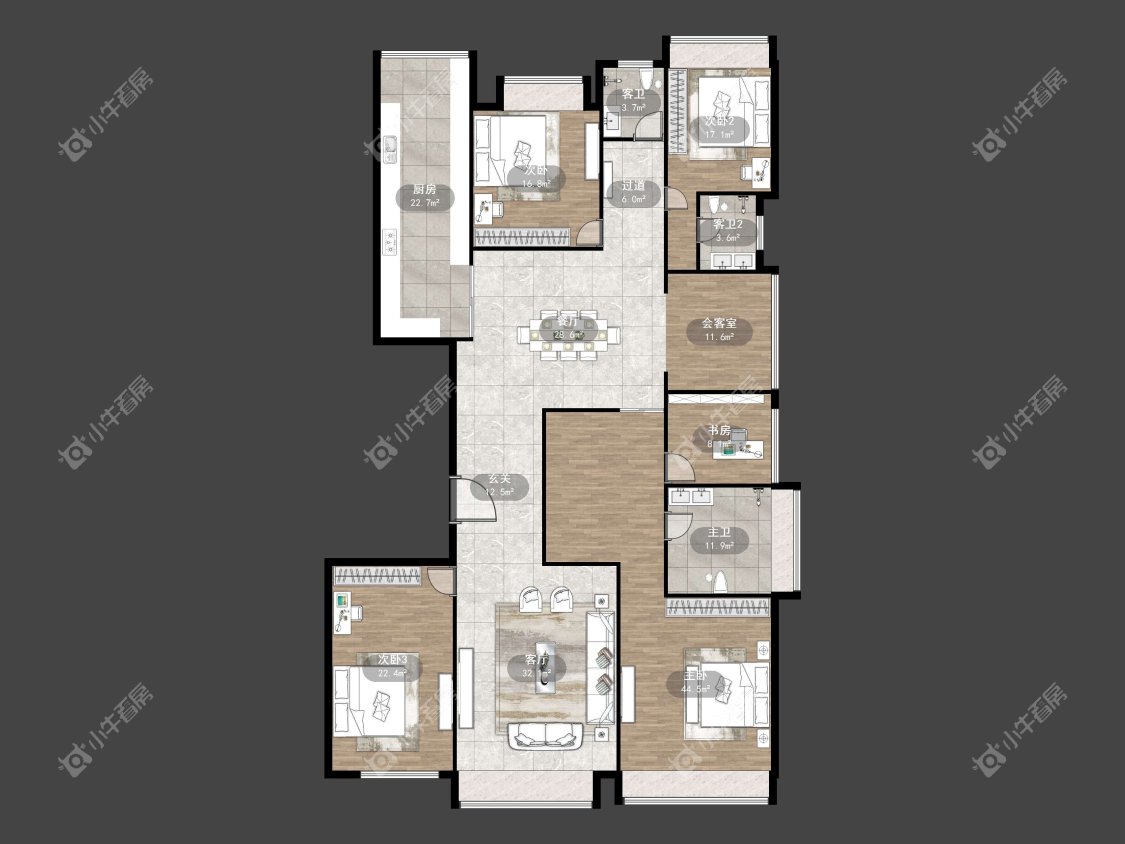 镇江恒大名都二三期在售二手房源户型图_小牛看房