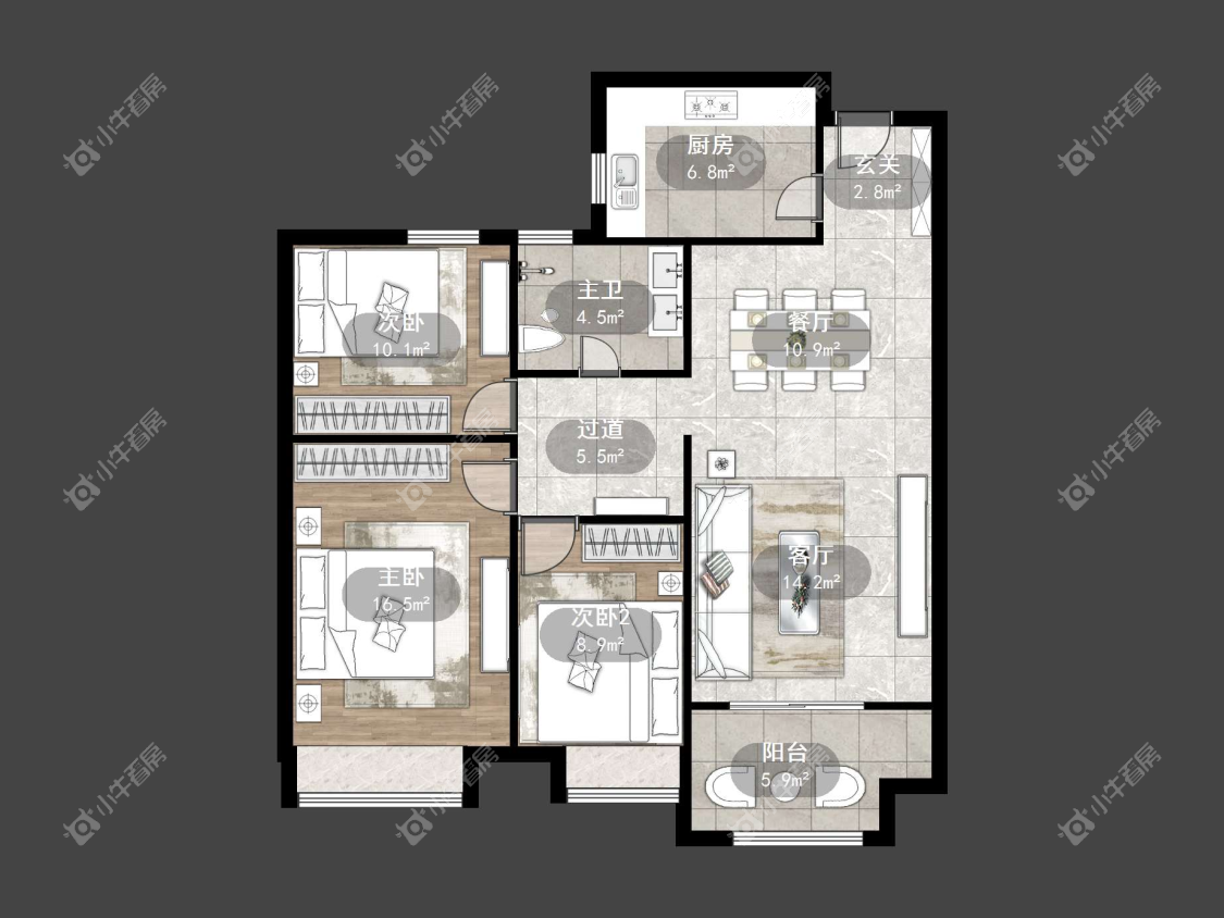 镇江上善雅苑在售二手房源户型图_小牛看房