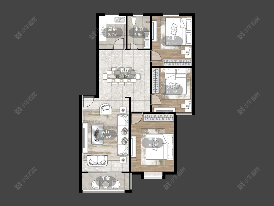 丹阳天福花园在售二手房源户型图_小牛看房