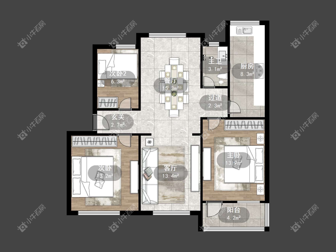 镇江幸福小区在售二手房源户型图_小牛看房