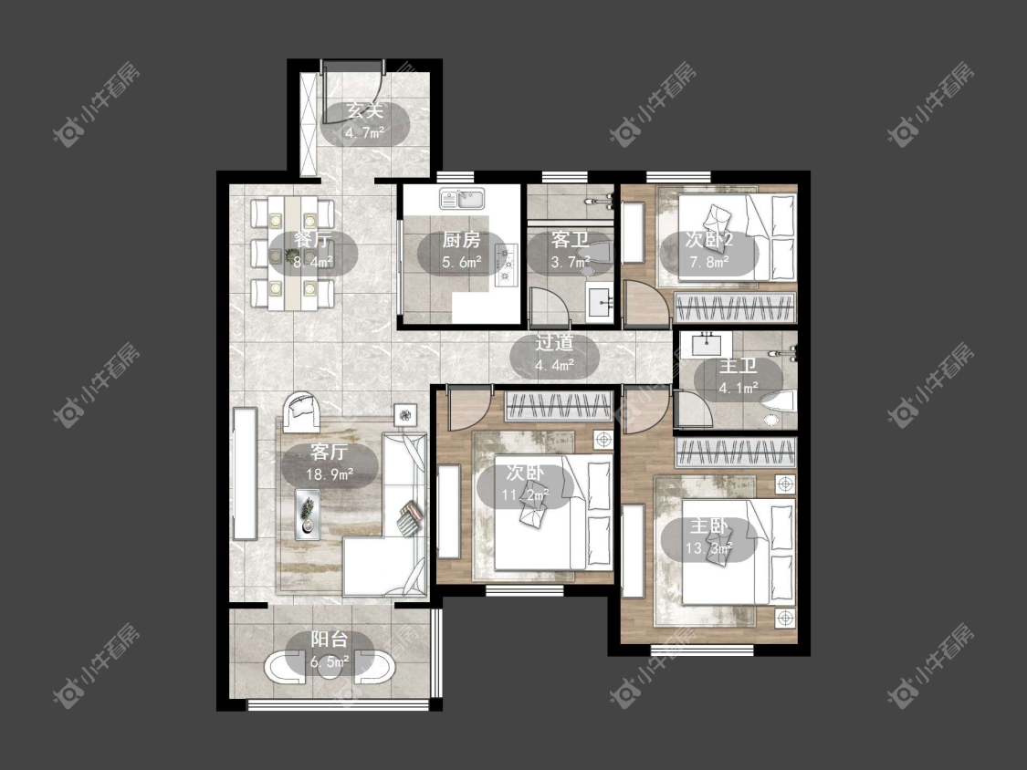 镇江御珑湾(丹阳)在售二手房源户型图_小牛看房