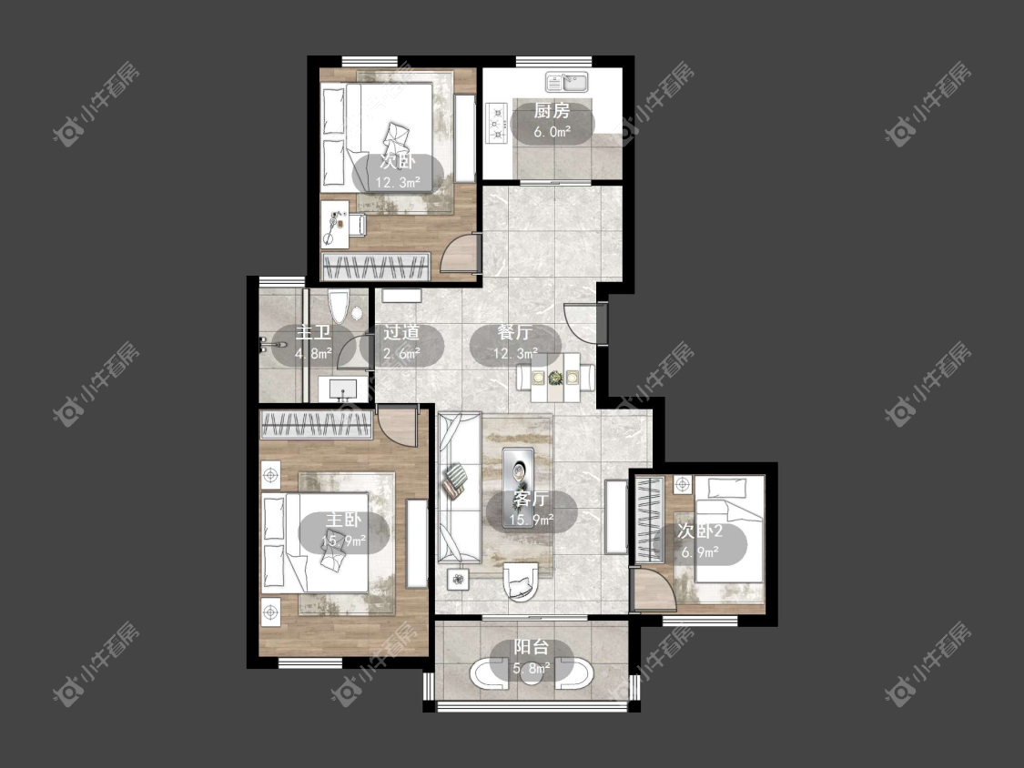 镇江惠和苑在售二手房源户型图_小牛看房