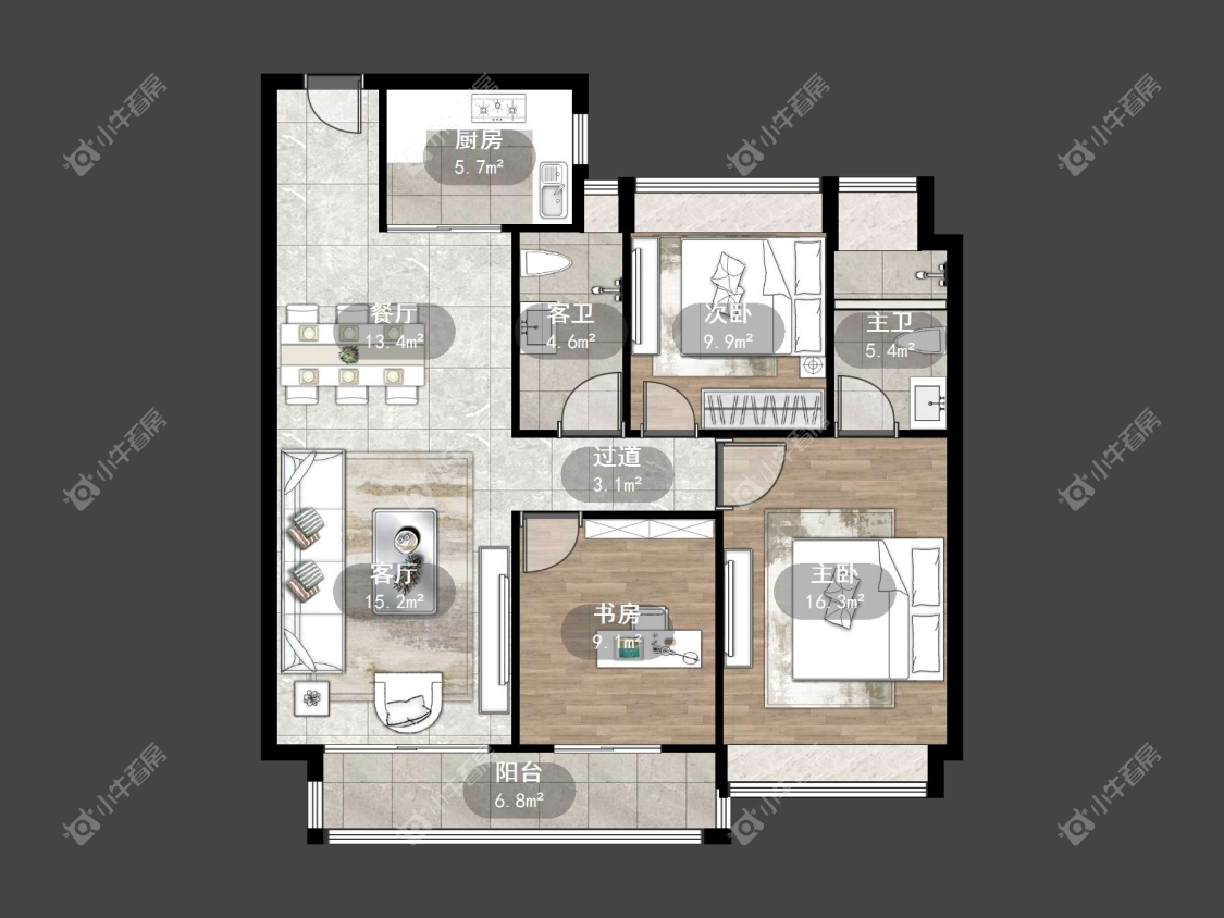 镇江碧桂园樾府在售二手房源户型图_小牛看房