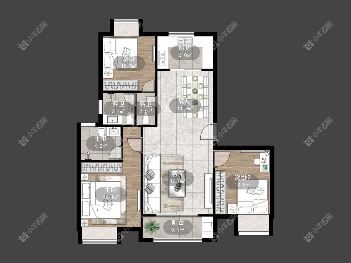 镇江美域湾在售二手房源户型图_小牛看房