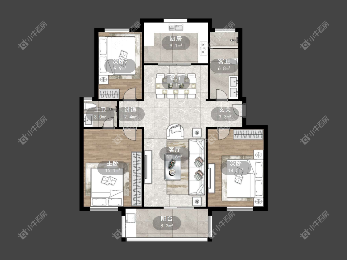镇江新新家园在售二手房源户型图_小牛看房