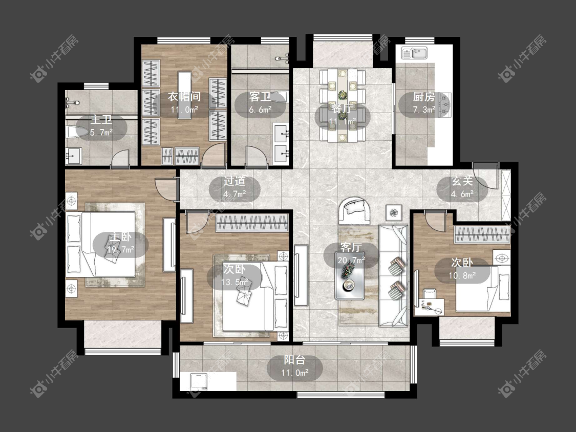 镇江中南君悦府中南一期在售二手房源户型图_小牛看房