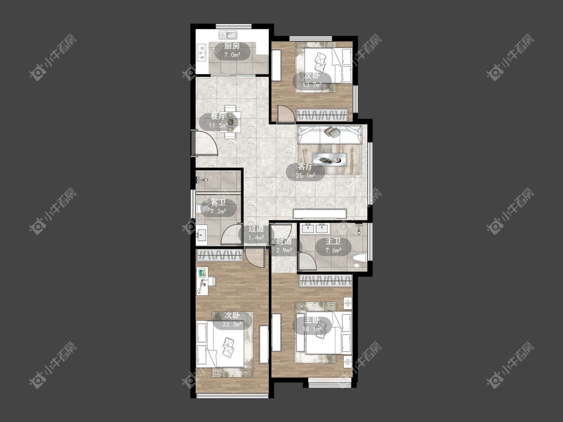 镇江紫竹园在售二手房源户型图_小牛看房