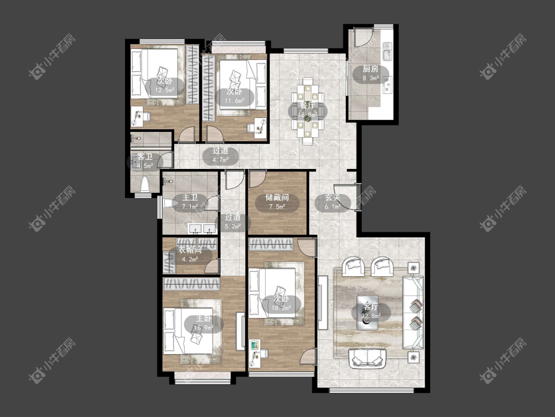 镇江恒大名都一期在售二手房源户型图_小牛看房