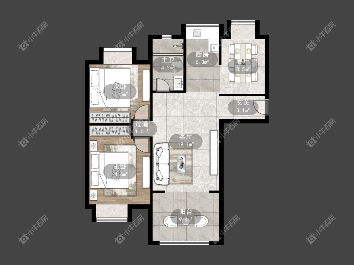 镇江众悦华城在售二手房源户型图_小牛看房