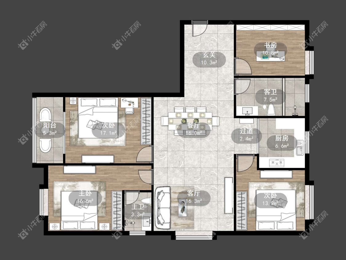 镇江南门花园在售二手房源户型图_小牛看房