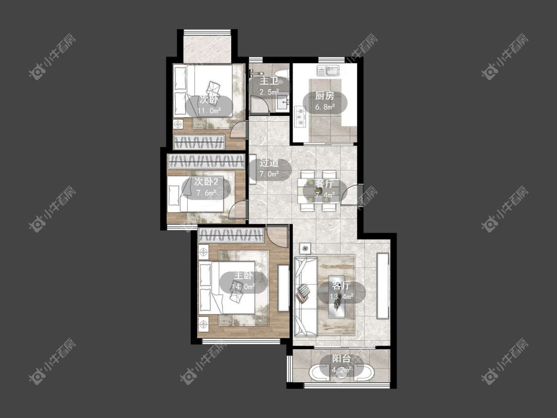 镇江惠泽苑在售二手房源户型图_小牛看房