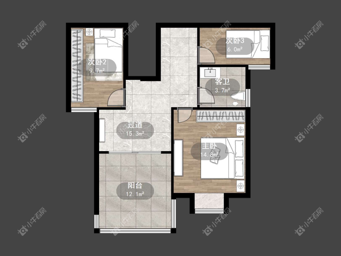 镇江嘉荟新城在售二手房源户型图_小牛看房