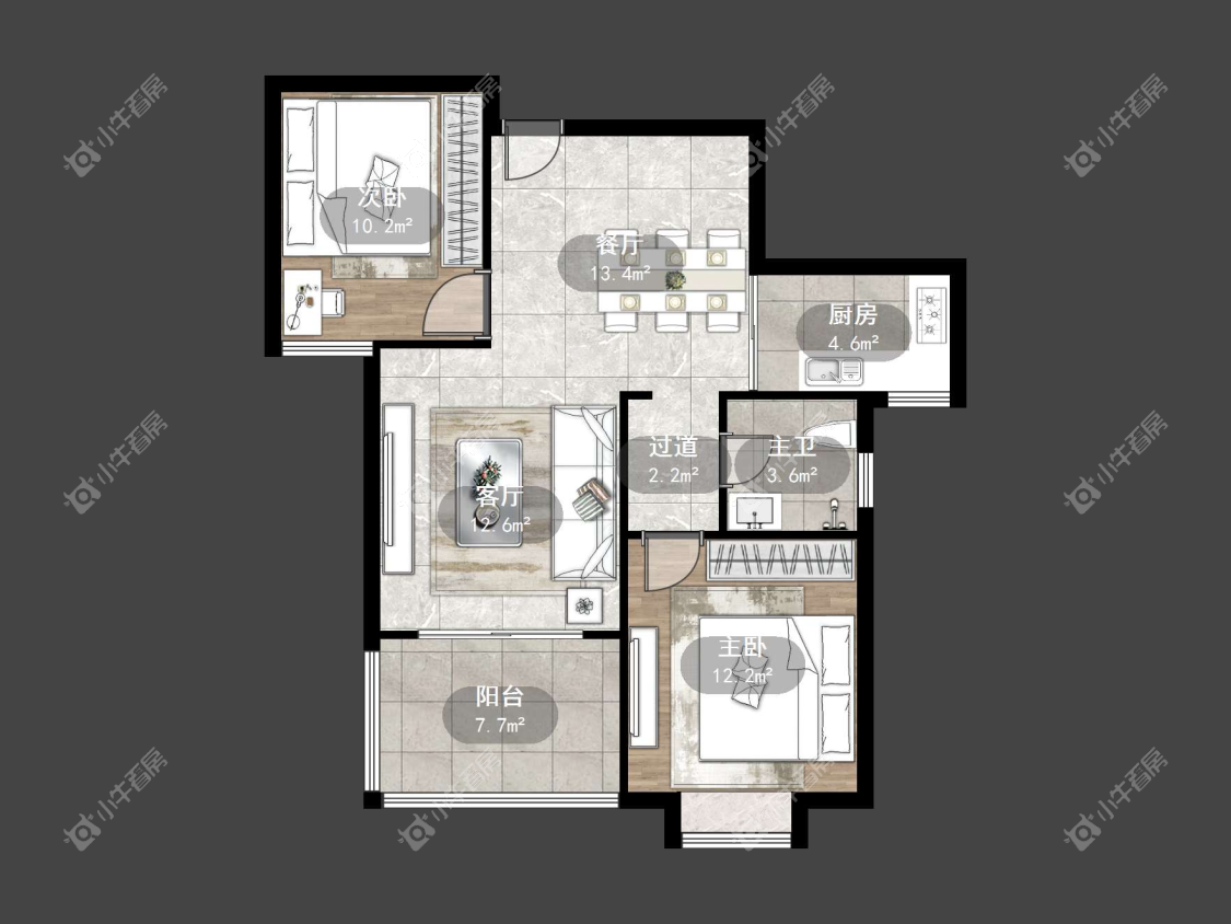 镇江信达香堤国际在售二手房源户型图_小牛看房