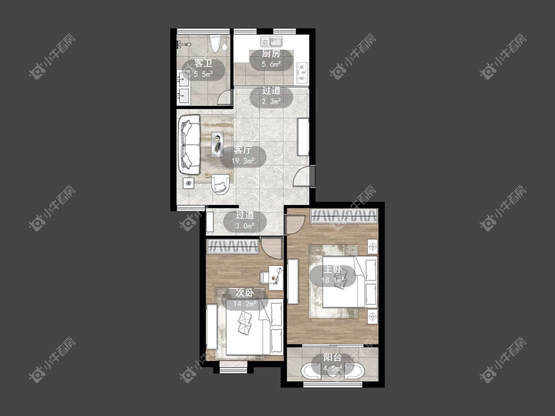 镇江海宇花园在售二手房源户型图_小牛看房