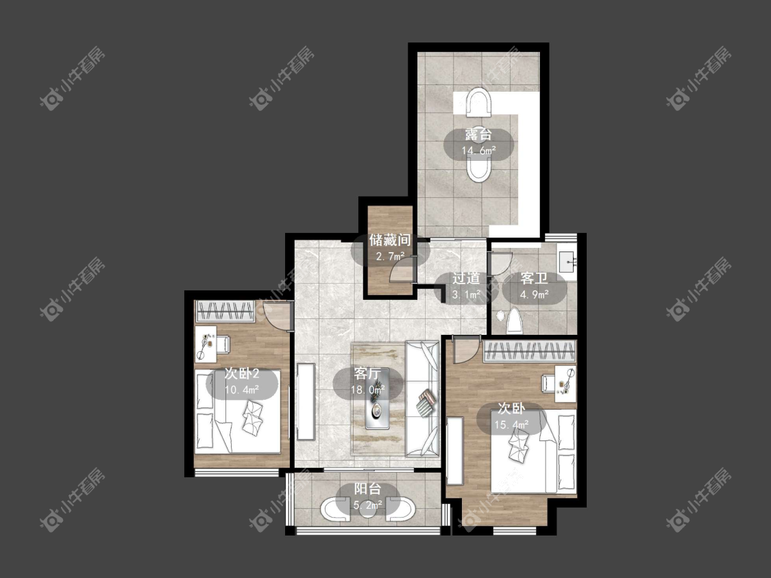 镇江佳景天城在售二手房源户型图_小牛看房